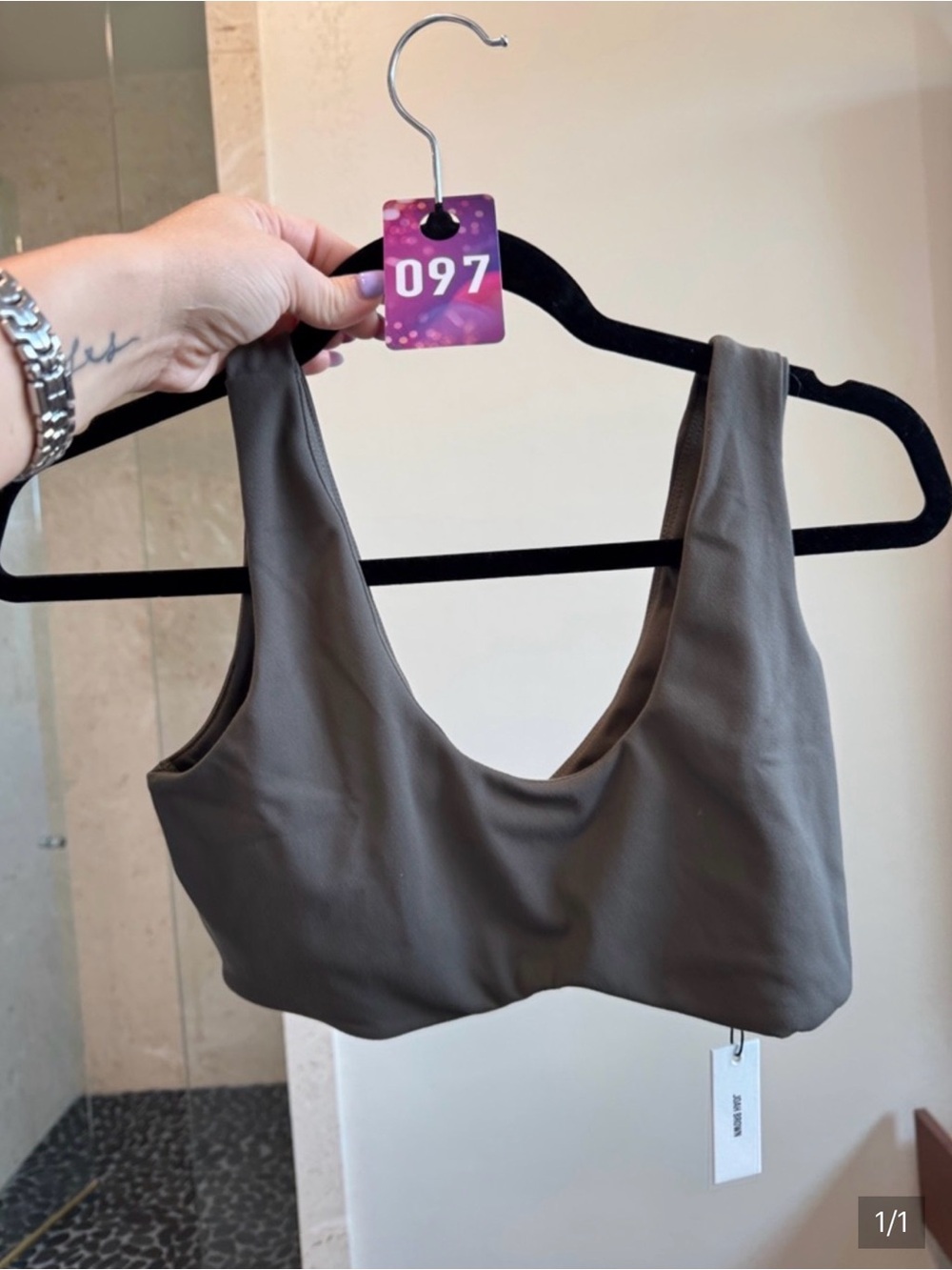 97. Scoop Neck Bralette in Taupe